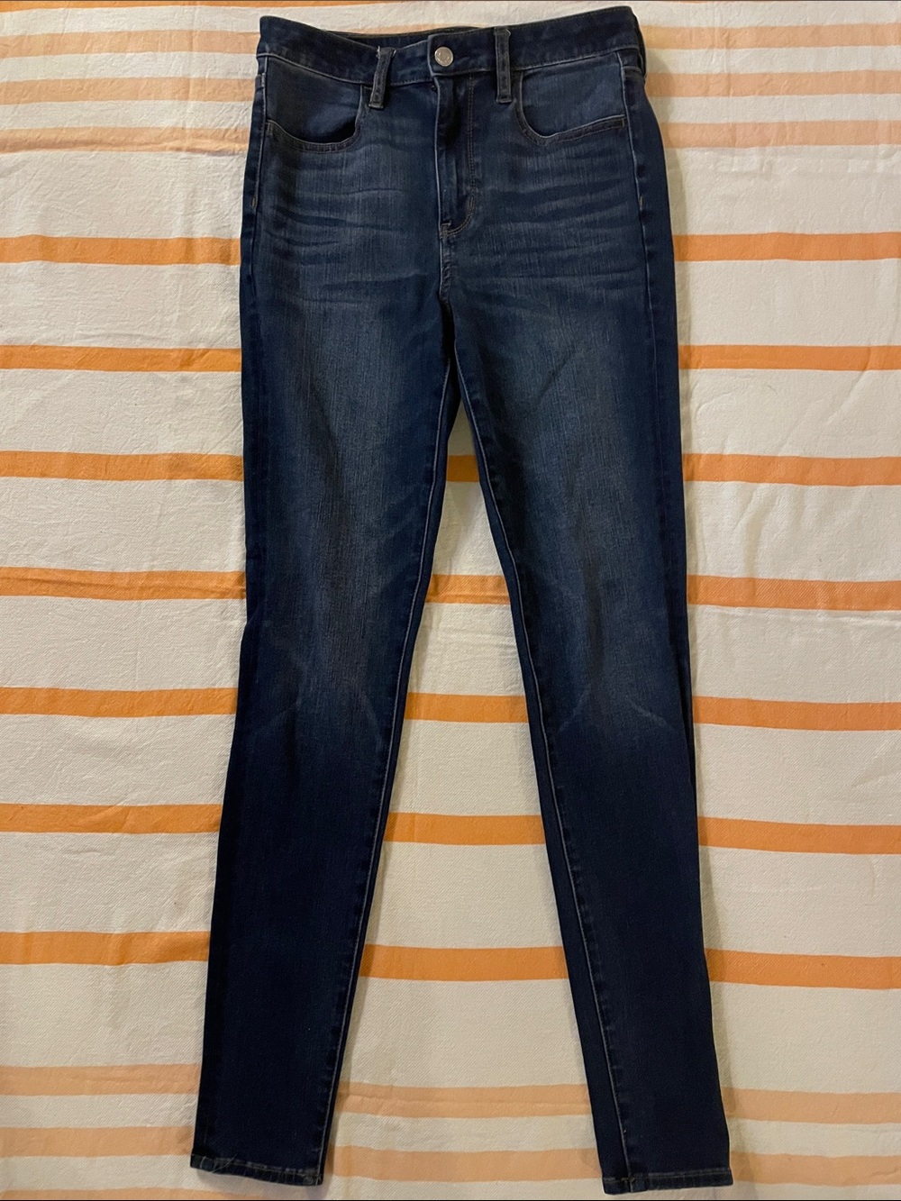 American Eagle Classic Dark Wash Women’s Skinny Jeans - Dark Blue Size 6 Long